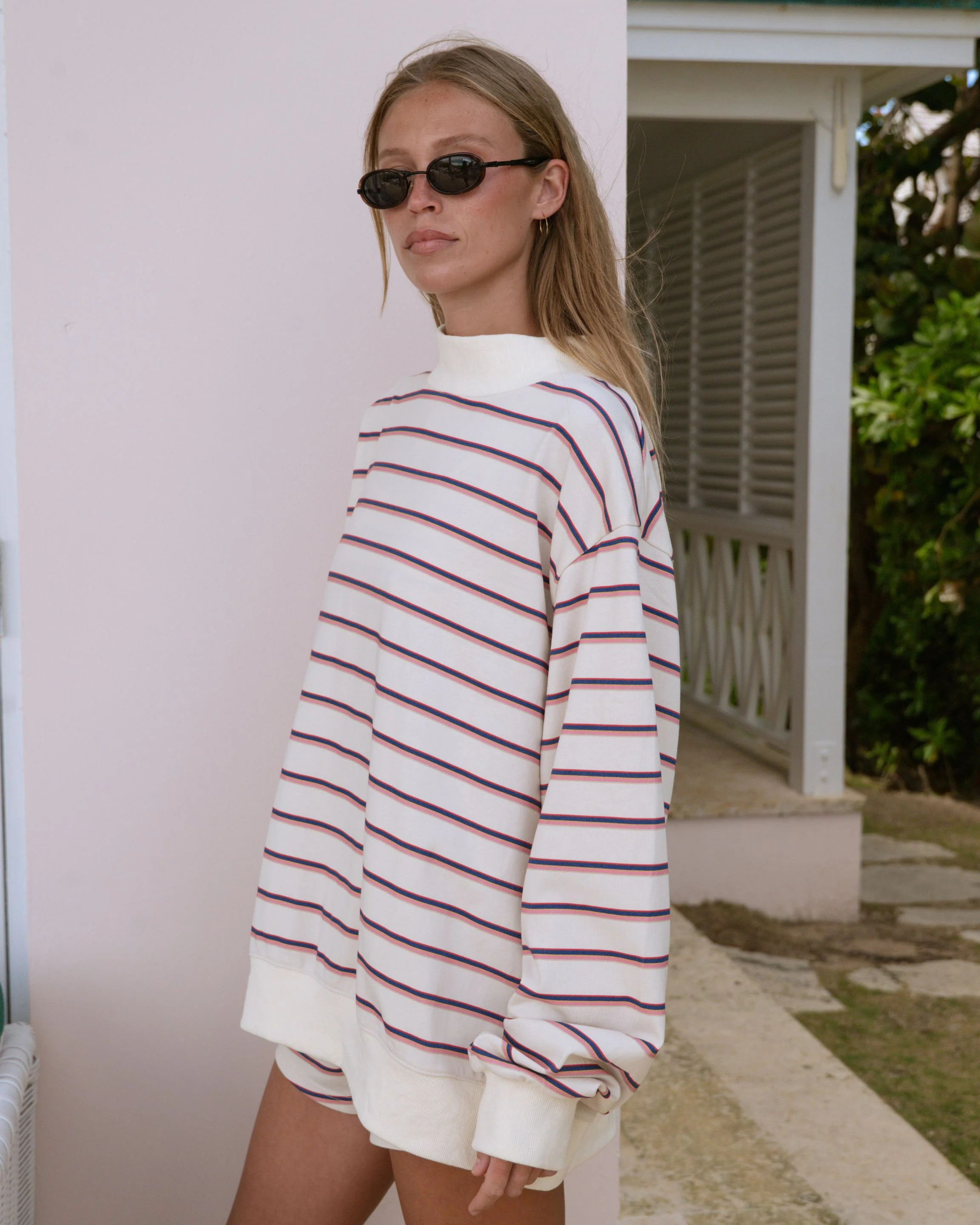 Striped Mockneck Pullover - Summerland Stripe | Parke