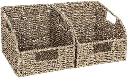StorageWorks Wicker Baskets for Organizing, Pantry Organizers and Storage, Seagrass Storage Baske... | Amazon (US)