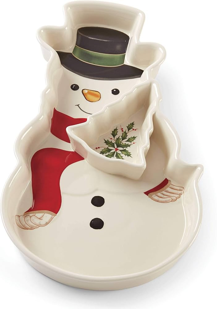 Lenox 886863 Holiday Entertaining Snowman Chip & Dip | Amazon (US)