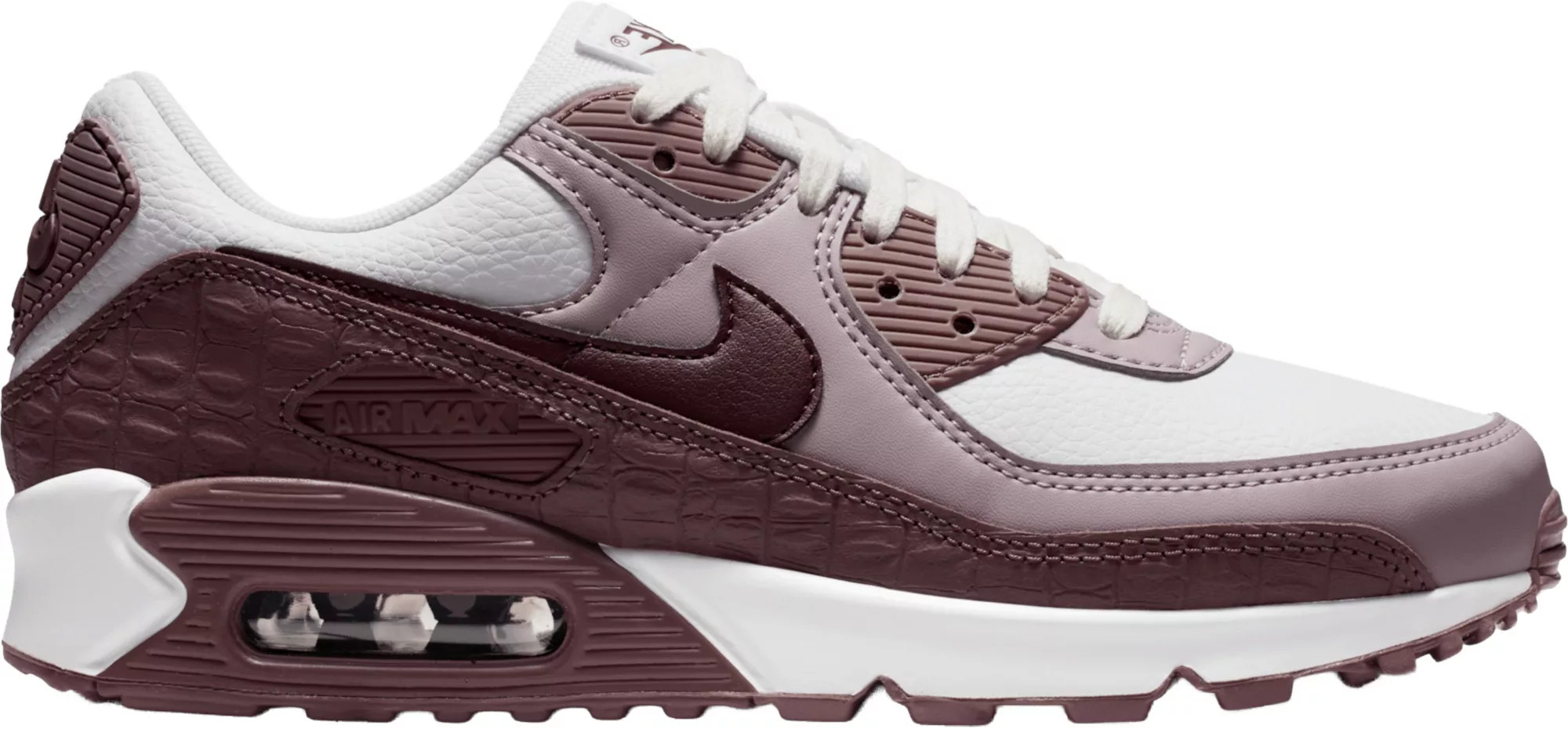 Nike Women's Air Max 90 Shoes, Size 6, Tattoo/Burgundy Crush/Lt Violet Ore | DICK'S Sporting Goods