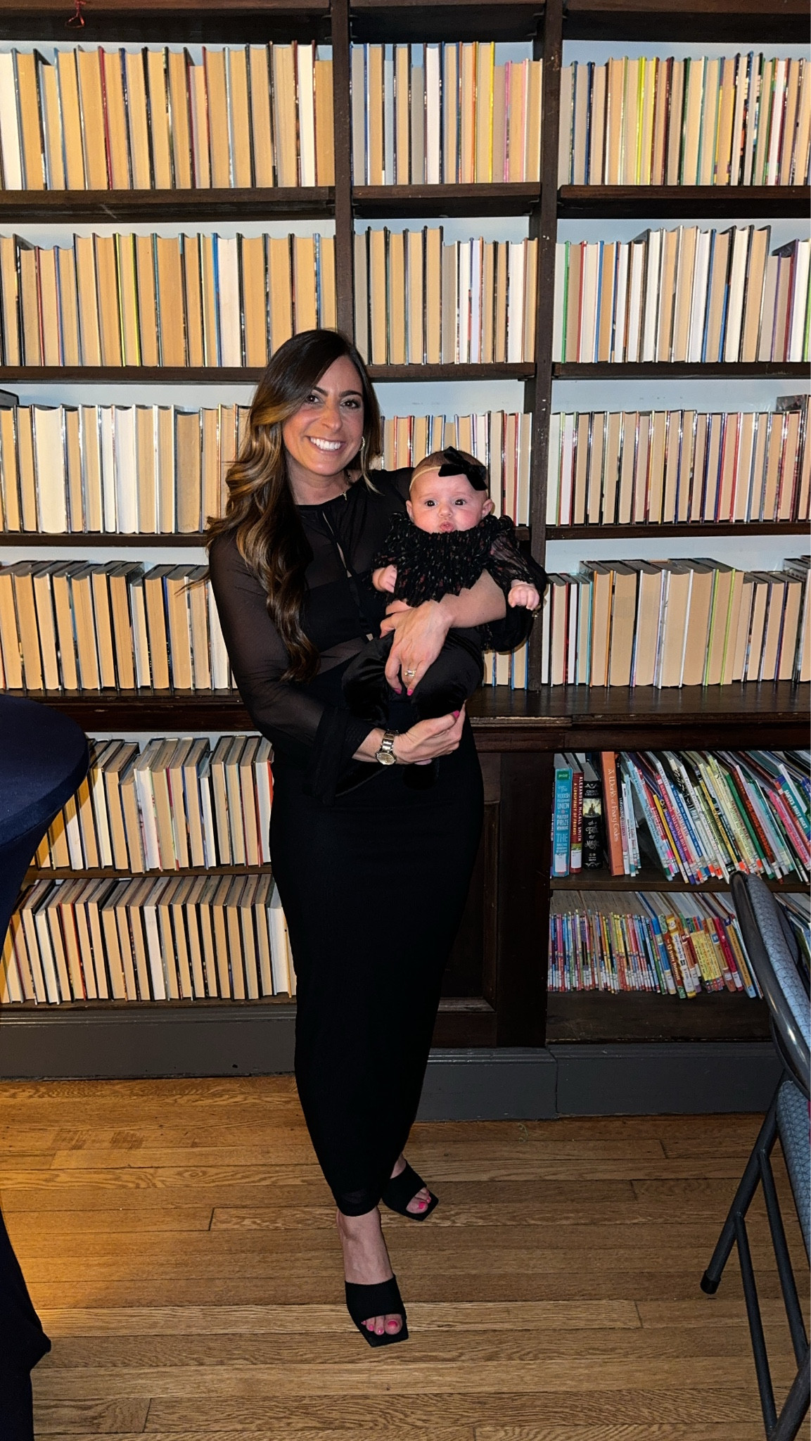 Baby Shower Dinner outfit ideas for you and your mini! Also could be worn for a dinner rehearsal to a wedding or even a wedding guest dress. Obsessed with this black dress and my baby girls outfit. 

#twinning #mommyandme #minime #velvet #black #lbd #ootn

#LTKstyletip #LTKwedding #LTKfindsunder100