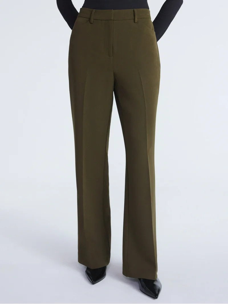 Scoop Women's Crepe High Rise Bootcut Suit Pants, Sizes 0-20 | Walmart (US)