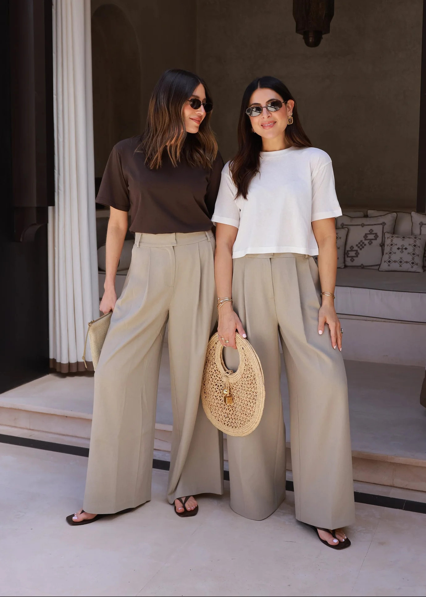 ULTRA WIDE LEG TROUSER - BEIGE | WAT The Brand