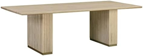 TOV Furniture Chelsea 30" H Rectangular Ash Wood Dining Table in Natural | Amazon (US)