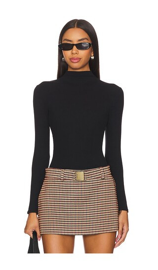 Meg Bodysuit in Black | Revolve Clothing (Global)