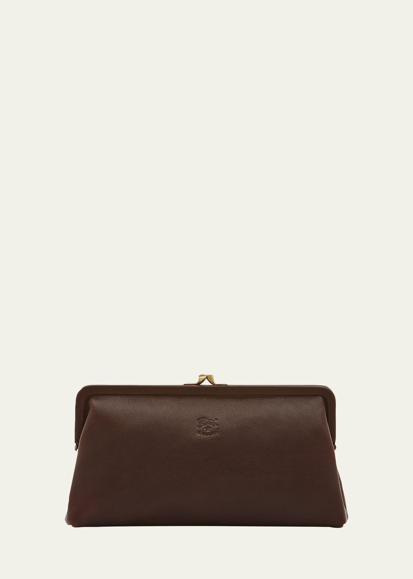 Il Bisonte Manuela Vegetable-Tanned Leather Clutch Bag | Bergdorf Goodman