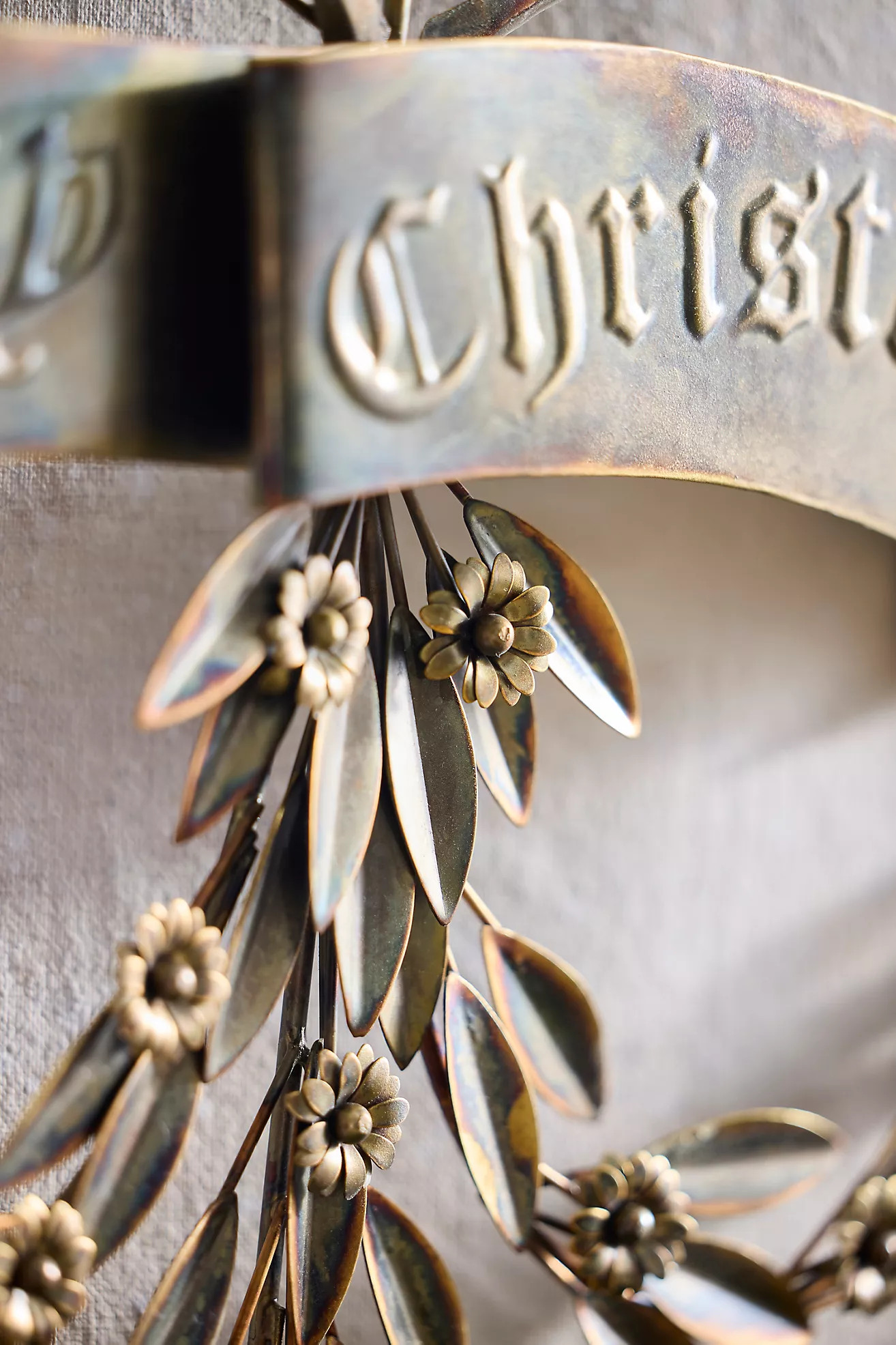 Merry Christmas Iron Wall Hanging | Anthropologie (US)