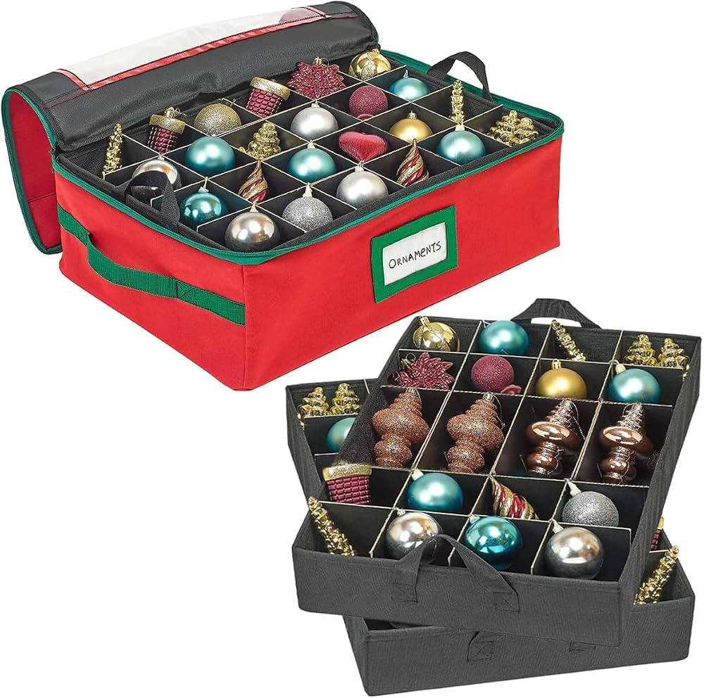 HOLDN’ STORAGE Underbed Christmas Ornament Storage Container Box with Dividers - Convenient Dur... | Amazon (US)