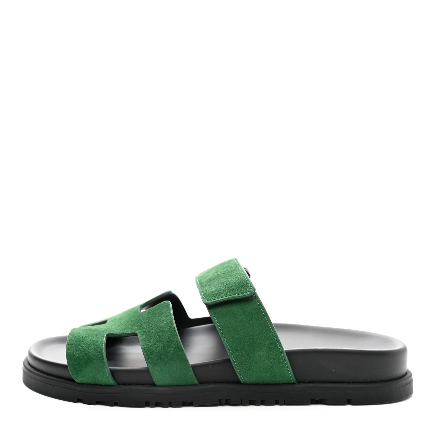 Suede Goatskin Womens Chypre Sandals 35.5 Vert Electrique | FASHIONPHILE (US)