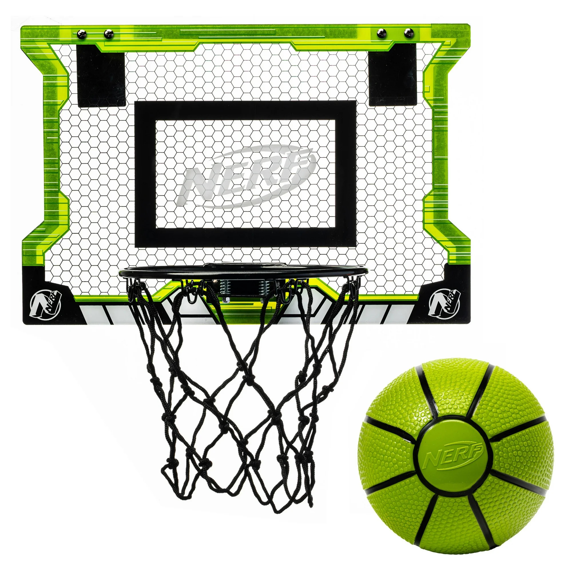 NERF Pro Hoop Basketball Set - Includes Mini Nerf Basketball - Steel Rim for Dunking - Over The D... | Walmart (US)