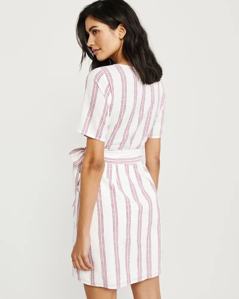 Button-Up Tie-Front Dress | Abercrombie & Fitch US & UK