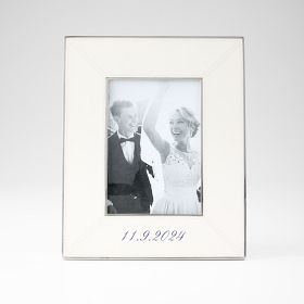 Leather and Silver Photo Frame | Mark and Graham