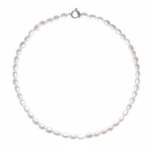 8-9MM Freshwater Cultured Baroque Pearl Necklace for Women, Choker Necklace 16 Inches | Amazon (US)