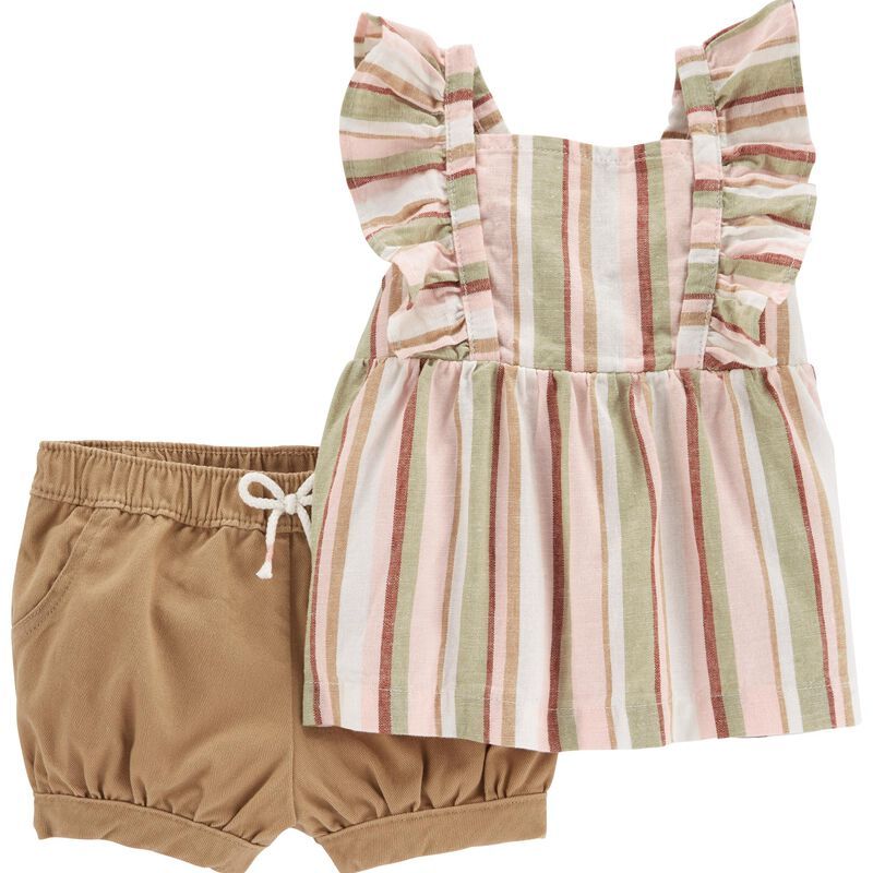 2-Piece Striped Top & Short Set | Carter's