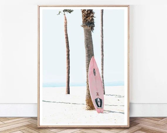 Surf Poster, California Wall Art, Surfing Print, Beach Themed Decor, Waves Wall Art, Surfboard Pr... | Etsy (US)