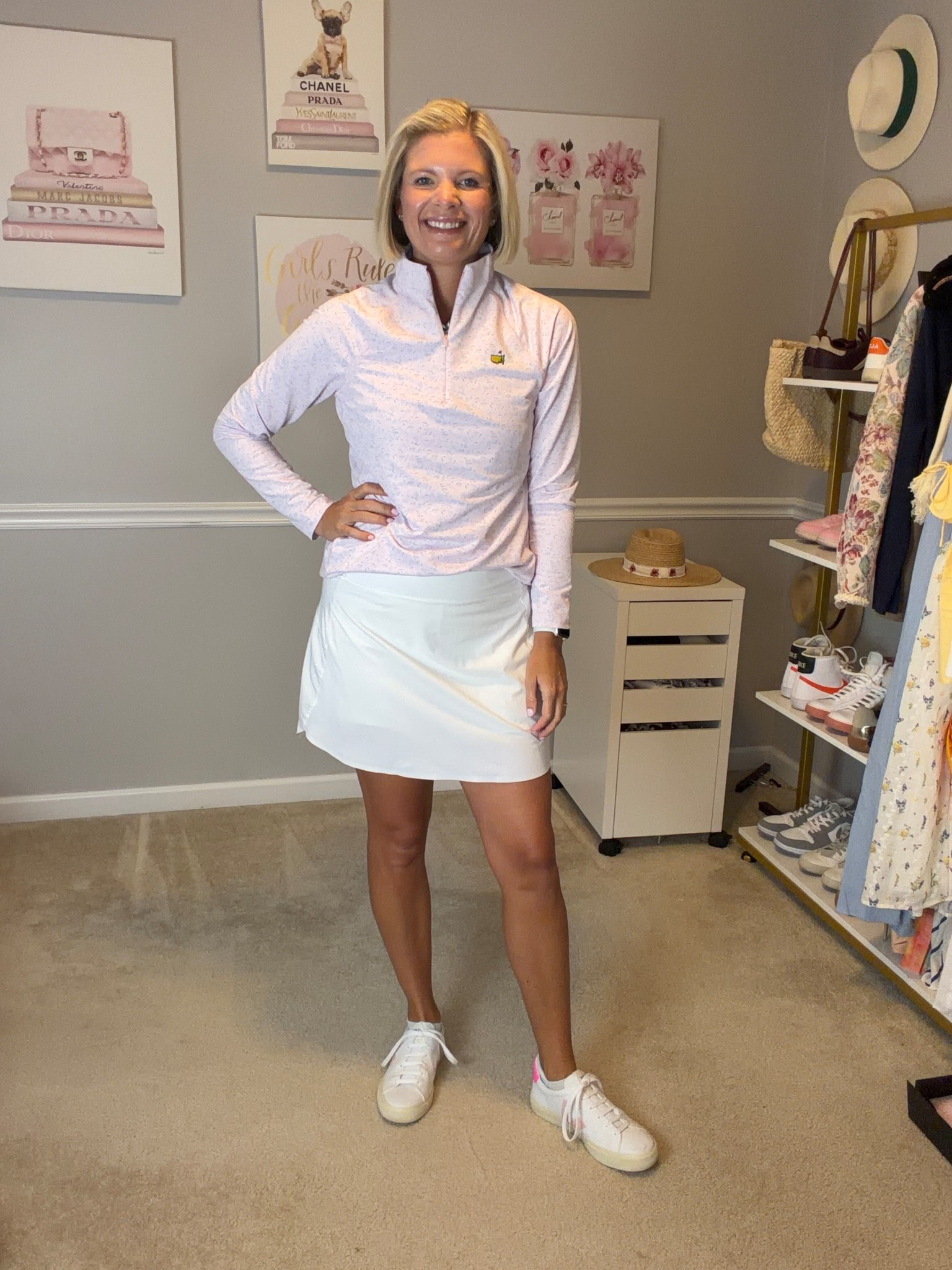 White active skirt TTS
Pink and white Vera sneakers TTS

#LTKMidsize #LTKActive #LTKTravel