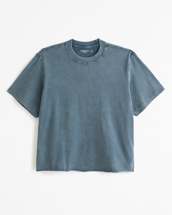 Men's Vintage-Inspired Cropped Tee | Men's New Arrivals | Abercrombie.com | Abercrombie & Fitch (US)