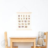Boho 123 Sign | Numbers Canvas Fabric Wall Hanging Kids Room Decor Playroom Classroom Homeschool | Etsy (US)