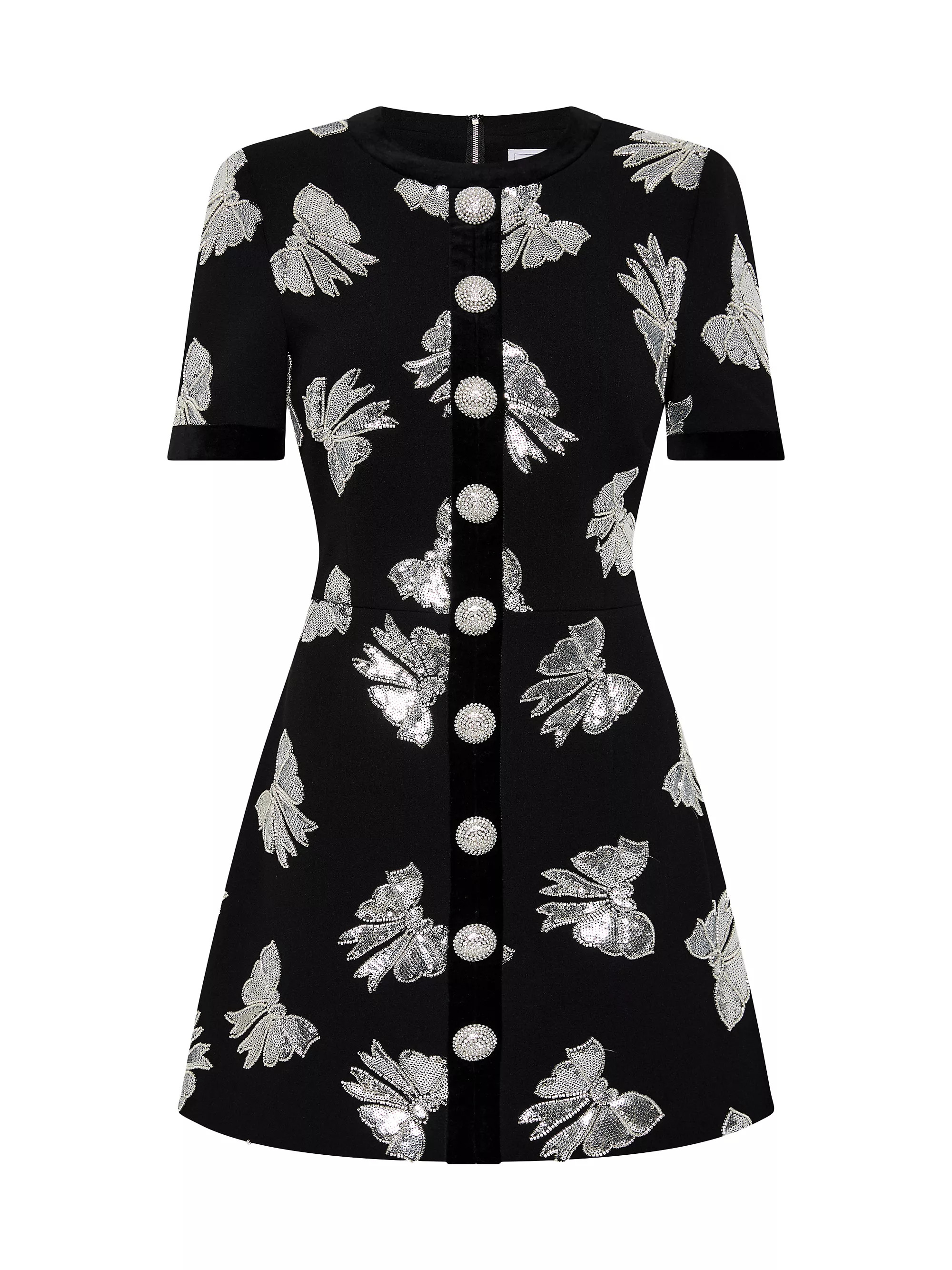 Nicky Hilton x Rebecca Vallance Valor Bow Appliqué Minidress | Saks Fifth Avenue