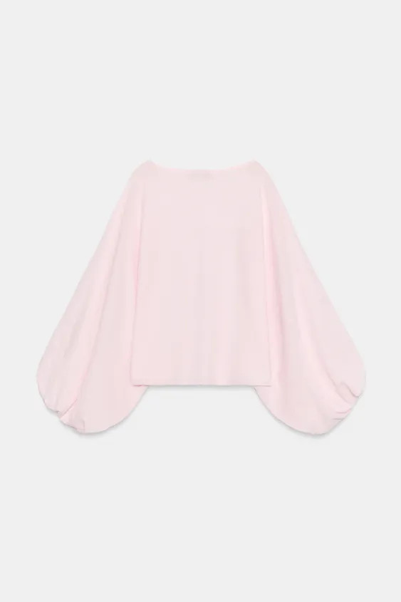 KNIT VOLUME SLEEVE TOP | Zara UK