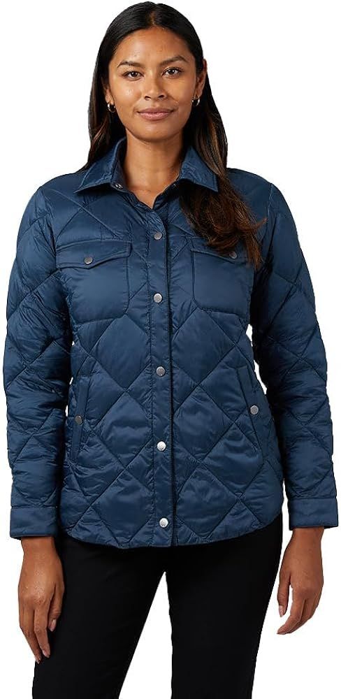 32 Degrees Women's Lightweight Recycled Poly-Fill Shirt Jacket | Quilted | Semi-Fitted | Snap Poc... | Amazon (US)