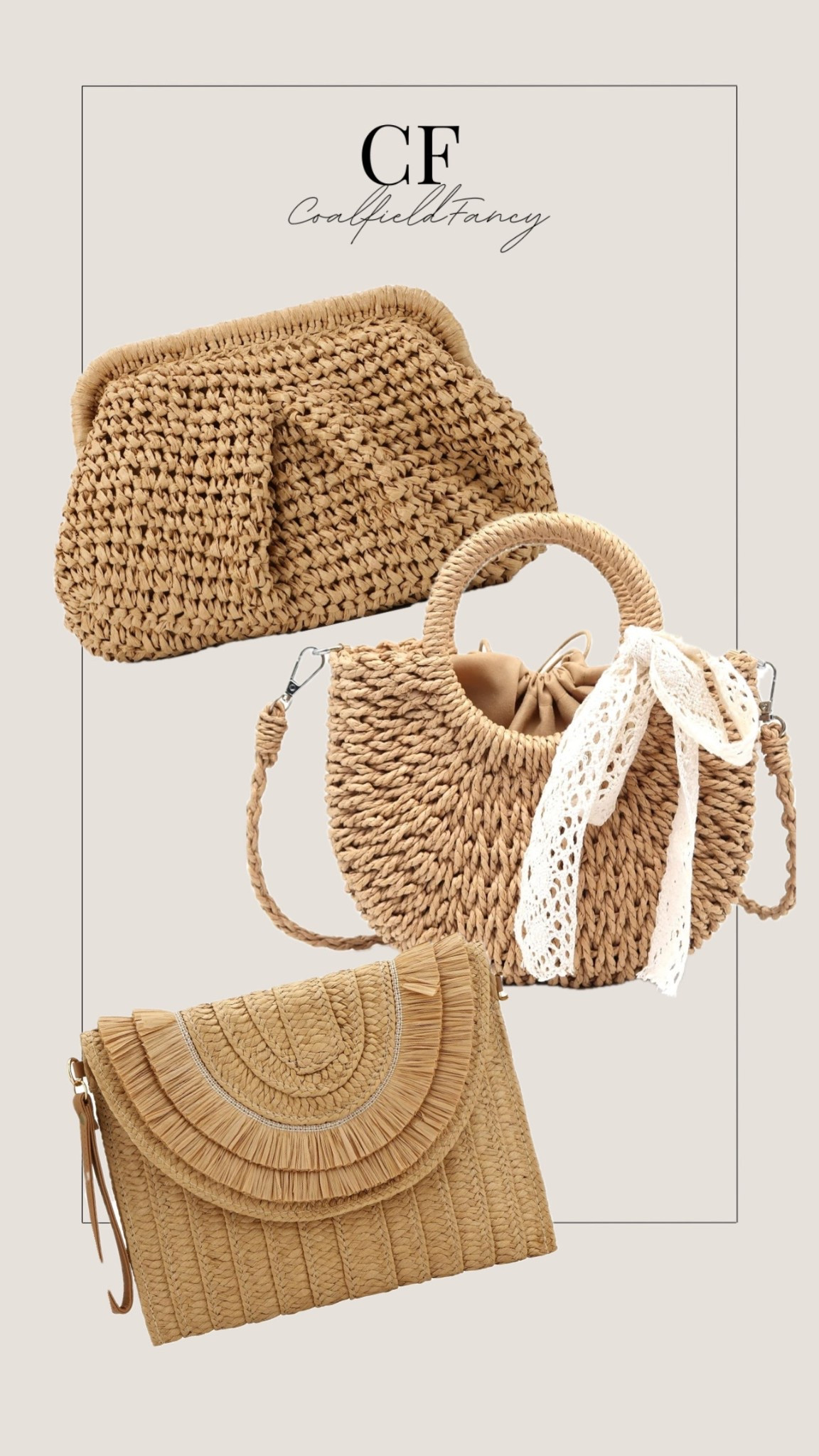 Raffia bags from Amazon under $30! 
Perfect handbag for Spring Break!
Spring break Accessories 
