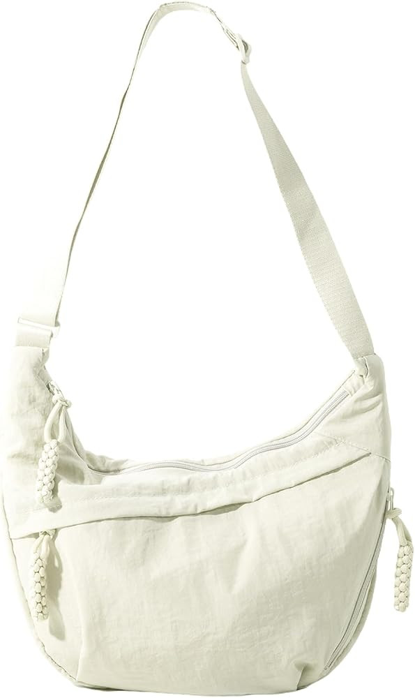 Hobo Bag for Women Men Crescent Crossbody Bag Small Shoulder Nylon Dumpling Bag with Adjustable S... | Amazon (US)
