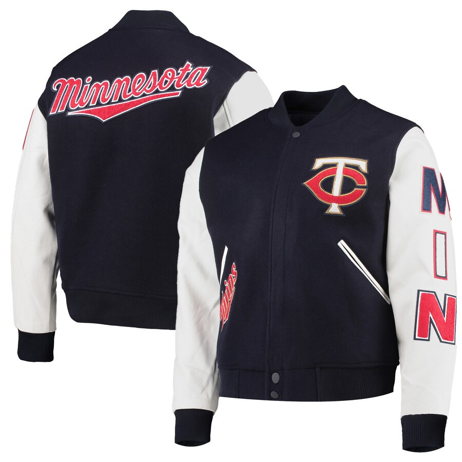 Men's Minnesota Twins Pro Standard Navy Varsity Logo Full-Zip Jacket | MLB Shop