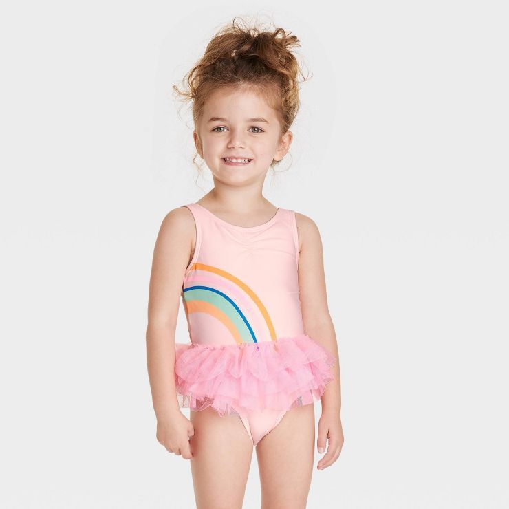 Toddler Girls' One Piece Swimsuit - Cat & Jack™ Pink | Target