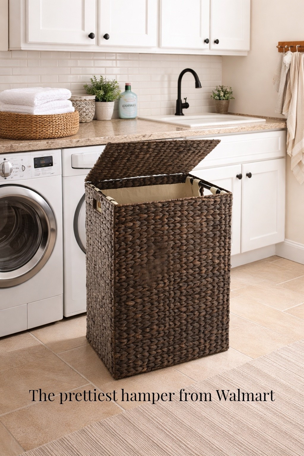 The prettiest laundry hamper from Walmart! Love the size and color. 

#LTKHome #LTKSeasonal #LTKdayinmylife