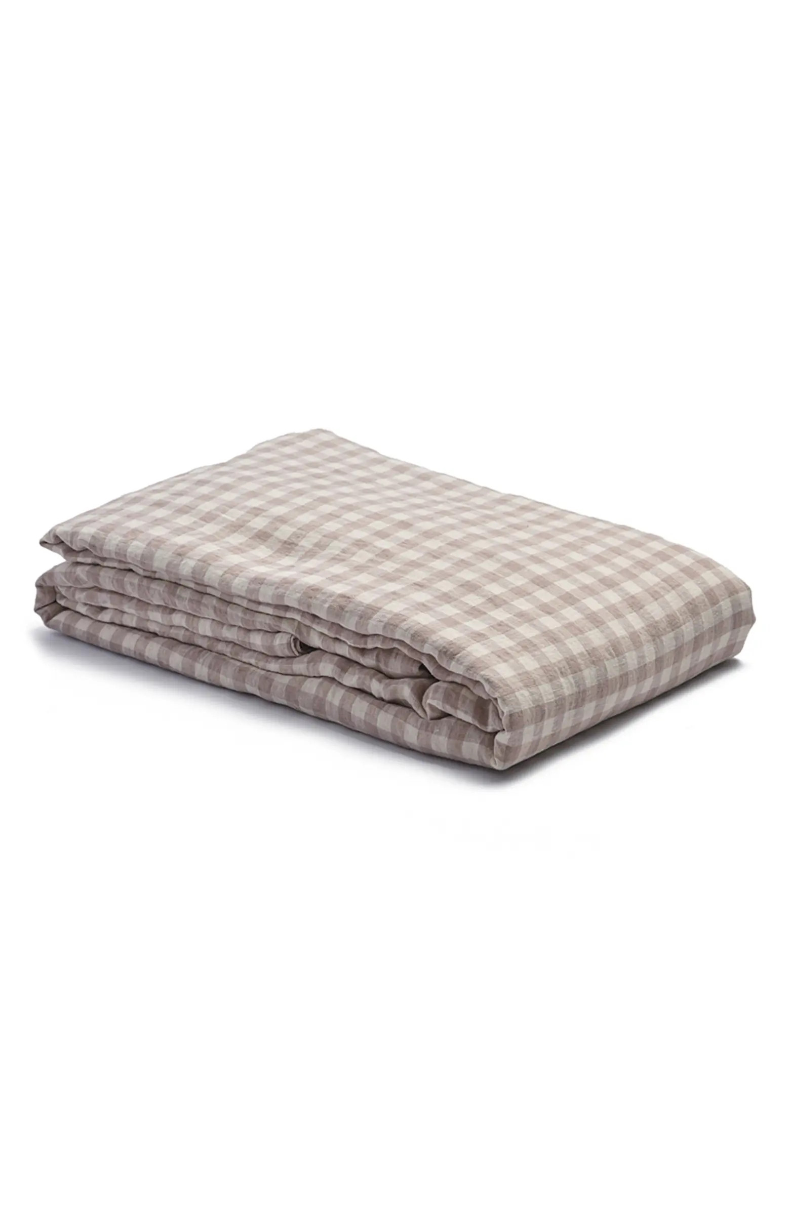 Gingham Linen Duvet Cover | Nordstrom