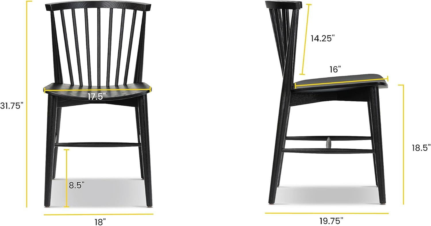 POLY & BARK Ligna Dining Chair, Black | Amazon (US)