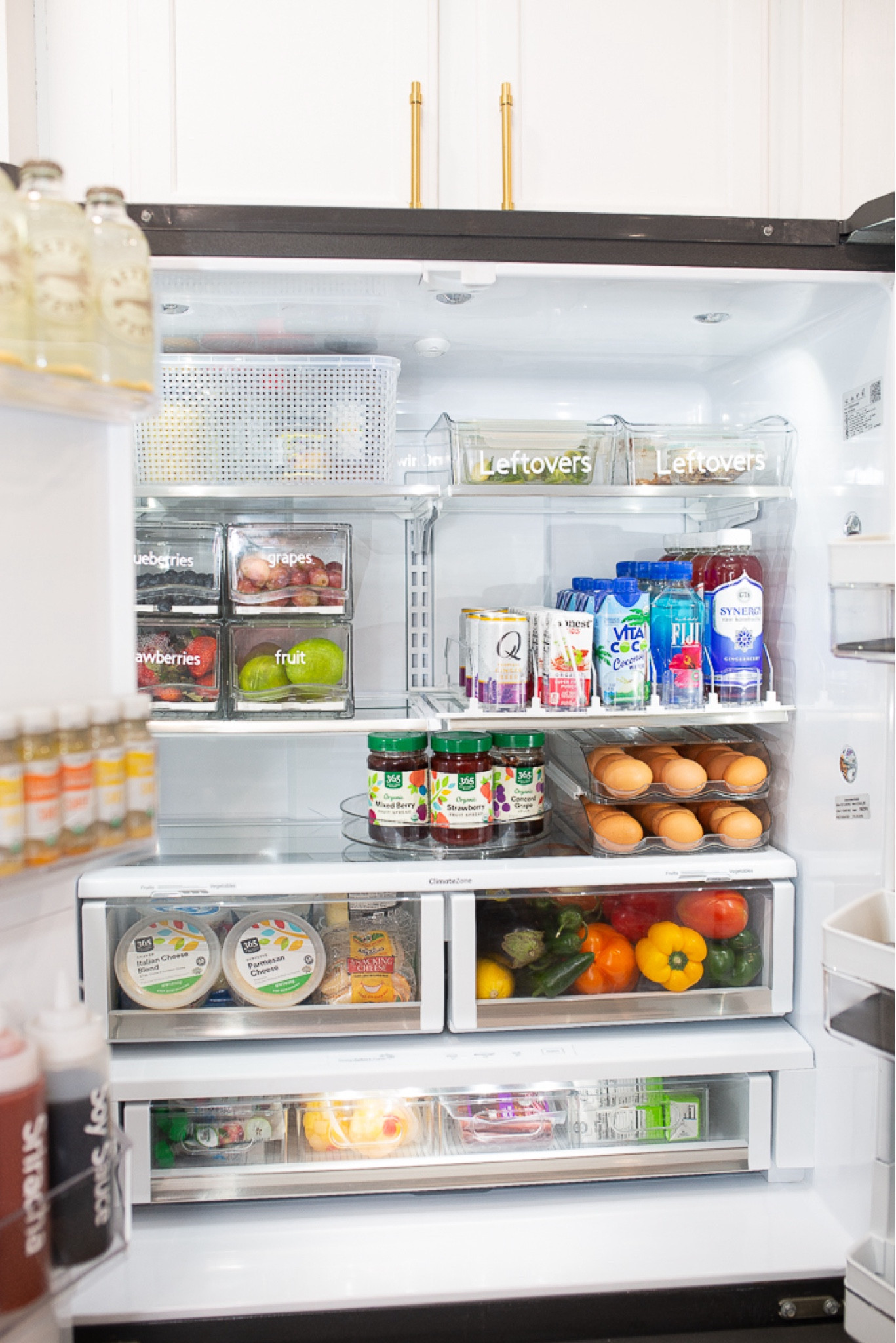 Aesthetic fridge. Fridge organization. Refrigerator organization. Kitchen organization. 

#LTKfindsunder50 #LTKfindsunder100 #LTKhome