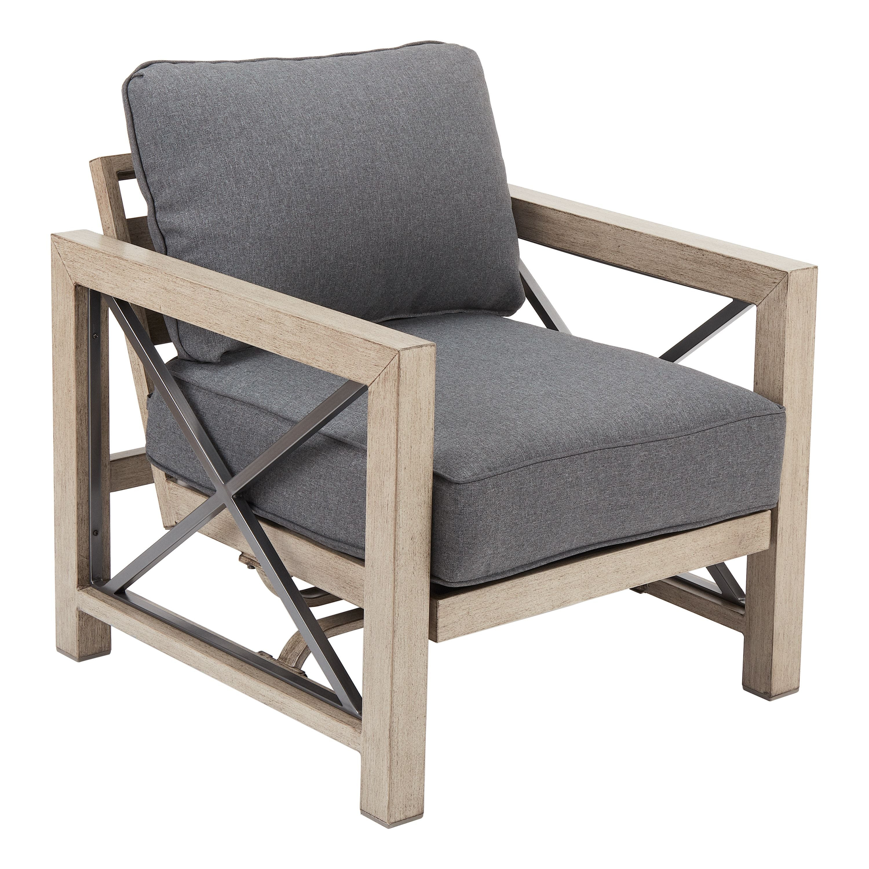 Better Homes & Gardens Remsen 2-Piece Patio Lounge Chair Set with Gray Cushions | Walmart (US)