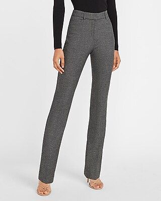 High Waisted Plaid Barely Boot Pant | Express