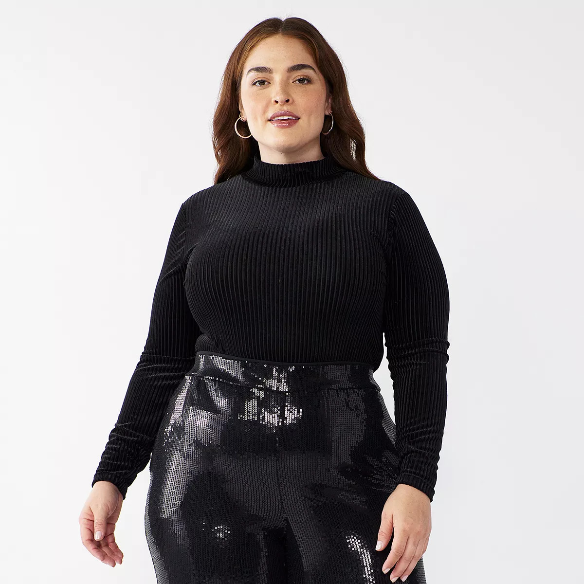 Plus Size Nine West Ribbed Bodysuit | Kohl's