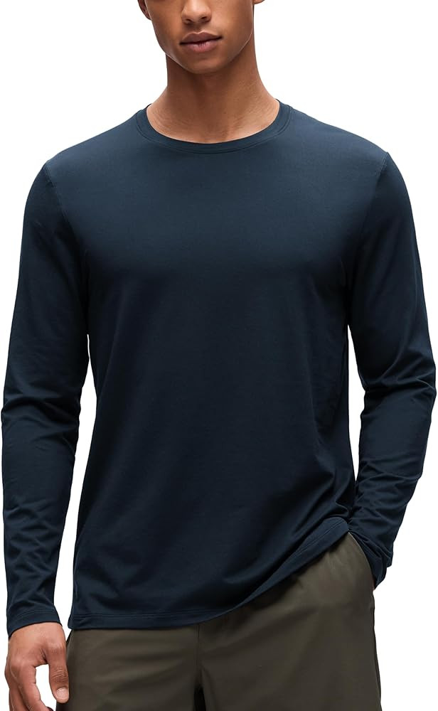CRZ YOGA Cotton-Blend Long Sleeve Shirts for Men - Moisture Wicking Soft Workout Athletic Casual ... | Amazon (US)