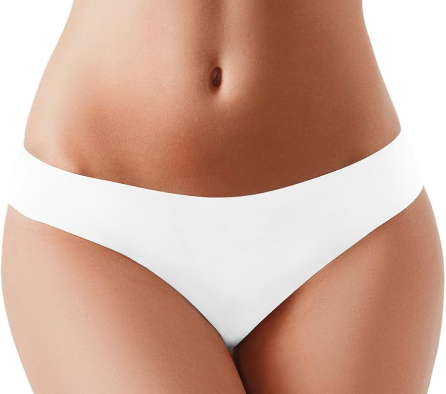 XS-XXL Sport Thong Panties Women Low Rise Sexy G-String No Show Bonded Breathable Underwear (6 Pa... | Amazon (US)