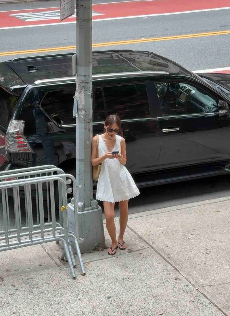 Casual white mini dress
 

 
