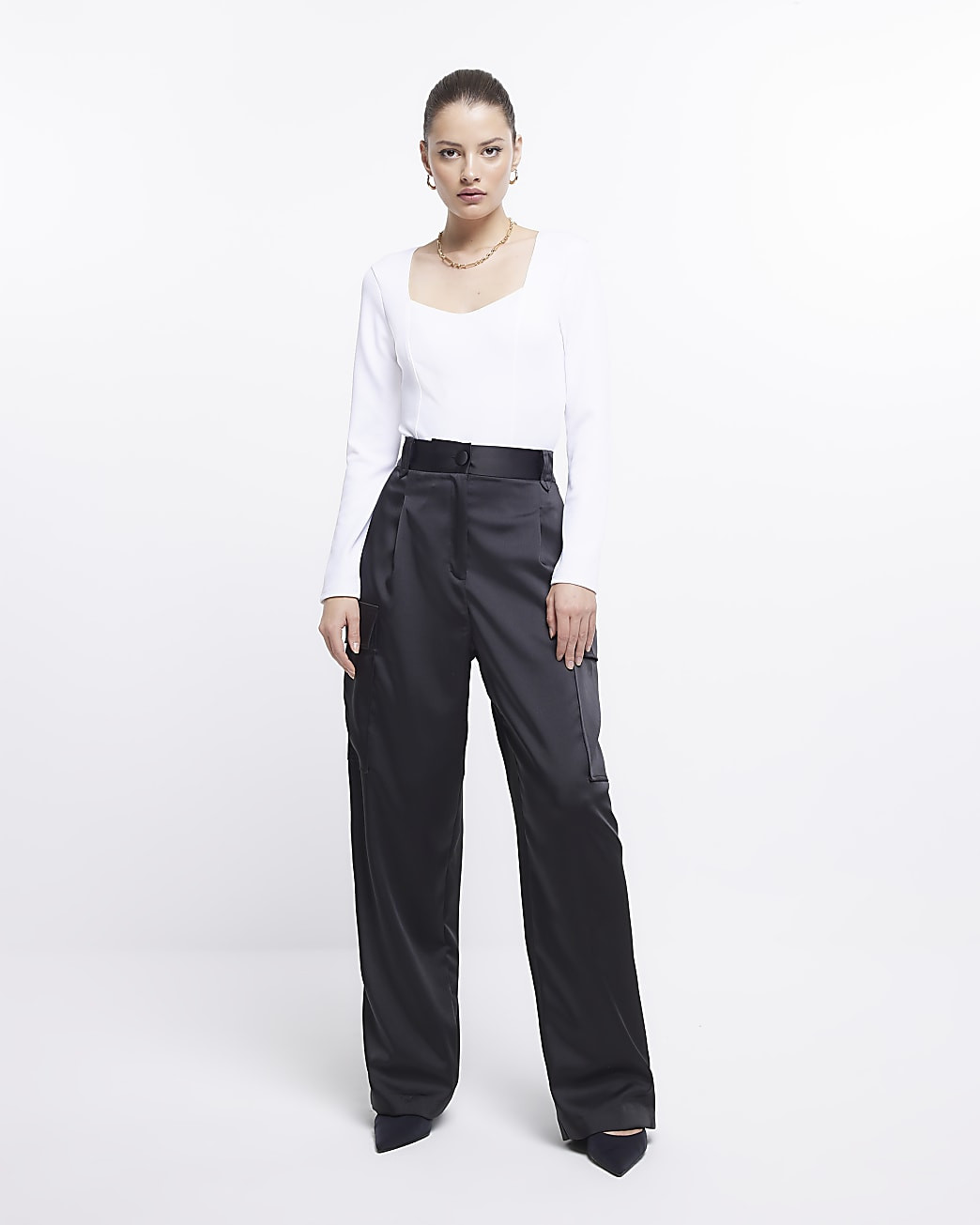 River Island Womens White long sleeve bodysuit | River Island (US)