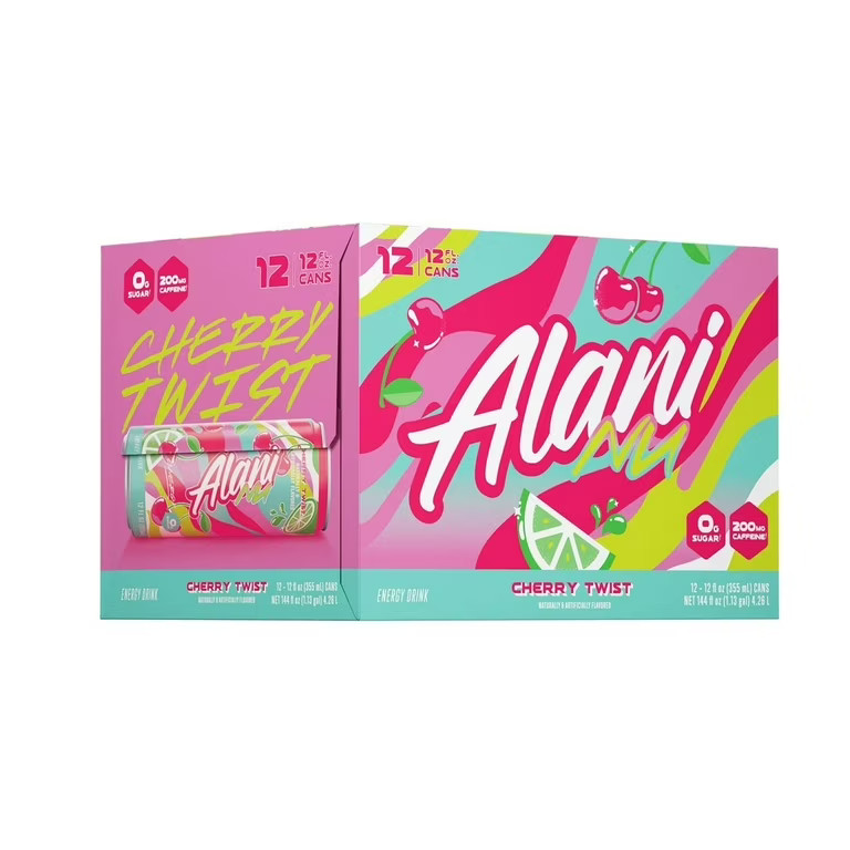 Alani Nu Energy Drink Cherry Twist, 12 Fluid Ounce (Pack of 12) | Walmart (US)