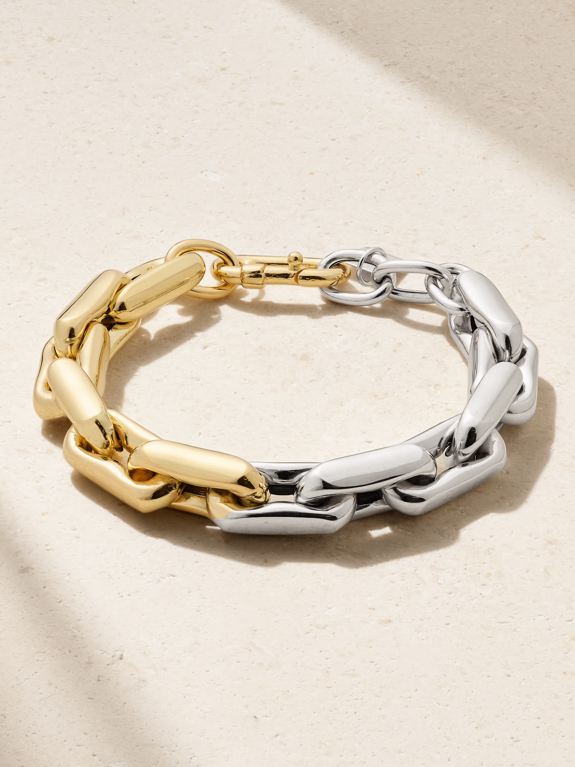 14-karat yellow and white gold bracelet | NET-A-PORTER (US)