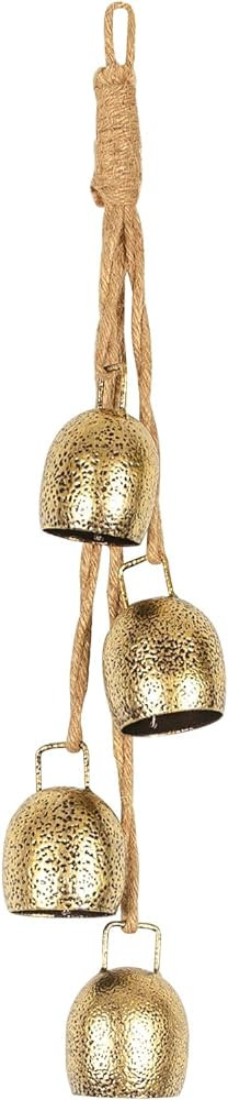 Styleonme Decorative Bells, 4-Piece Set of Harmonious Bells, Vintage Handmade and Rustic Lucky Ch... | Amazon (US)