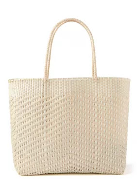 Crown & Ivy Multicolor Woven Beach Bag, Tan | Belk