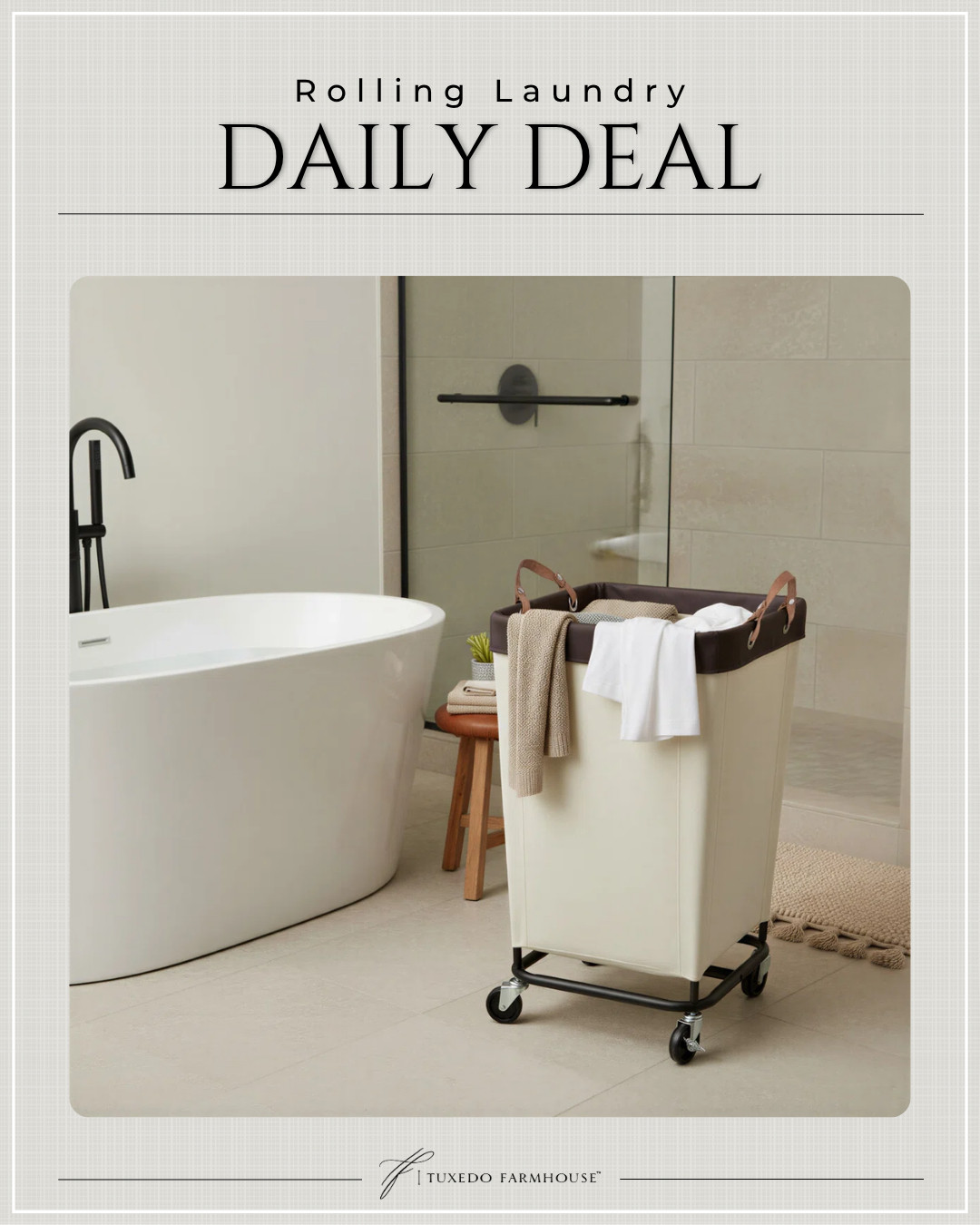 Streamline everyday organization with this large-capacity rolling laundry hamper. The spacious 160L interior easily accommodates laundry, linens, toys, or bulky items, keeping your space neat and composed. Built with a sturdy metal frame and durable, tear-resistant canvas, it offers reliable support for daily use. Four 360° swivel casters—two lockable—allow for smooth movement and stable placement wherever needed. The removable fabric liner is washable for easy care, making upkeep simple and convenient. Designed for versatility, this hamper works effortlessly in laundry rooms, bedrooms, dorms, or shared spaces, combining practical function with a clean, understated look. 

 #LTKSeasonal #LTKHome #LTKSaleAlert