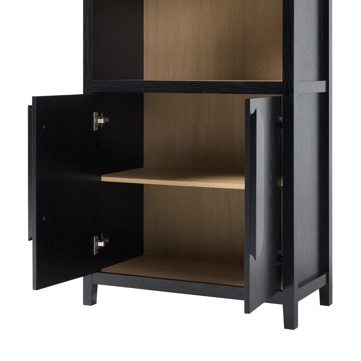 Red Barrel Studio® Sitarski Modern Arched Bookcase with Statement Cabinet & Reviews | Wayfair | Wayfair North America