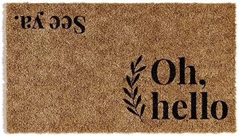 Barnyard Designs ‘Oh Hello, See Ya’ Doormat, Indoor/Outdoor Non-Slip Rug, Front Door Welcome Mat for | Amazon (US)