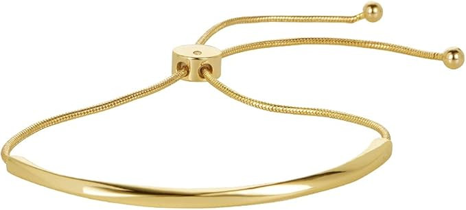 Amazon.com: Gold Adjustable Slider Bracelets for Women Bar Friendship Bangle Bracelet Dainty Gold... | Amazon (US)