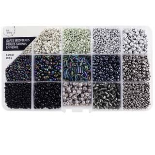 Black & Silver Mix Glass Seed Beads by Bead Landing® | Michaels Stores