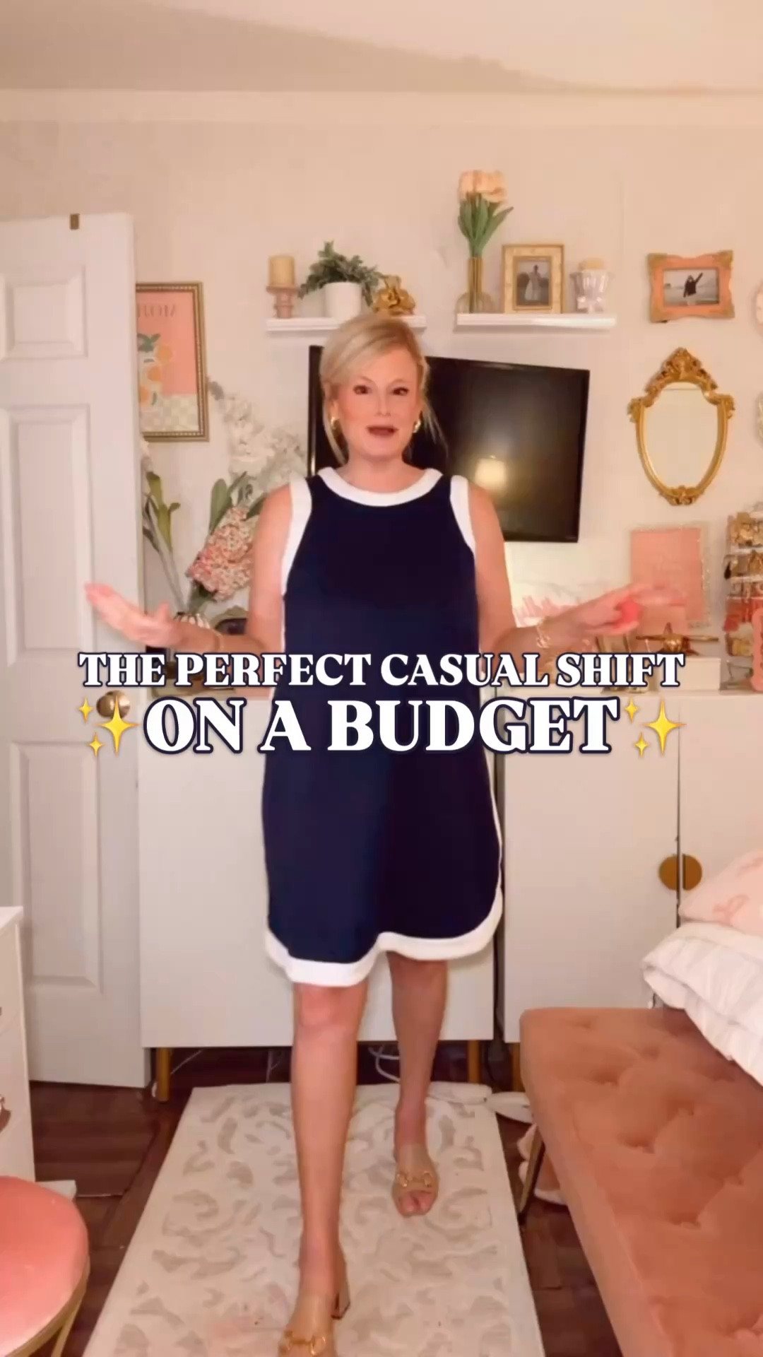 The Navy Colorblock Shift That Feels Straight Out of a Coastal Catalog. ⚓️

This one is a different kind of good.

The deep navy with crisp white contrast trim is what makes it. That clean tipping at the neckline, armholes, and hem gives it that Ralph Lauren, Tuckernuck, J.Crew summer energy. The kind of dress that always looks pulled together without doing anything extra.

It is that classic navy and white combination that never misses.

Sleeveless shift silhouette. Easy, structured, polished. It reads coastal, nautical, country club casual all at once.

The fabric is where this overdelivers. The inside has that smooth, slightly weighty feel that sits clean against the body. The outside is a sporty piqué texture that holds its shape. It holds instead of clings, which is why it reads more expensive.

I am in a medium. True to size, if not a little generous.

This is the one you pack first for anything coastal.

Wear it with sandals and gold jewelry for dinner.
Sneakers and a tote for daytime.
A sweater over your shoulders for that classic East Coast look.

It works for:
⚓️ Preppy navy dress women
⚓️ Nautical outfit women
⚓️ Coastal style dress
⚓️ Shift dress women
⚓️ Country club casual outfit
⚓️ Vacation outfits women
⚓️ Look for less designer dress

navy dress women, navy shift dress, preppy navy dress, nautical dress women, coastal style outfit women, preppy shift dress, colorblock dress women, sporty preppy dress, ralph lauren inspired dress, tuckernuck look for less, j crew style dress, summer dress women, vacation dress women, resort wear dress women, casual summer dress women, affordable preppy dress, look for less dress women, navy and white dress, coastal preppy style

#LTKFindsUnder50 #PreppyStyle #NauticalStyle #CoastalStyle #ShiftDress #LookForLess

#LTKOver40 #LTKSaleAlert #LTKWorkwear
